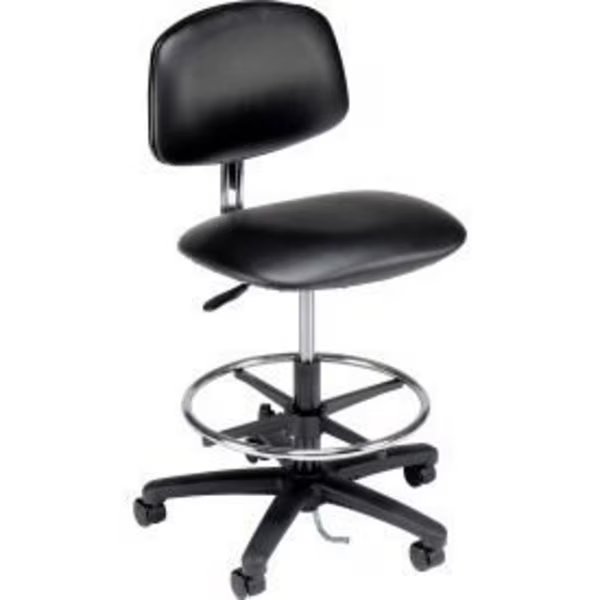 Interion® ESD Stool - Vinyl - Black, E Com, Mfr#: GVESD027F